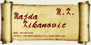 Majda Kikanović vizit kartica